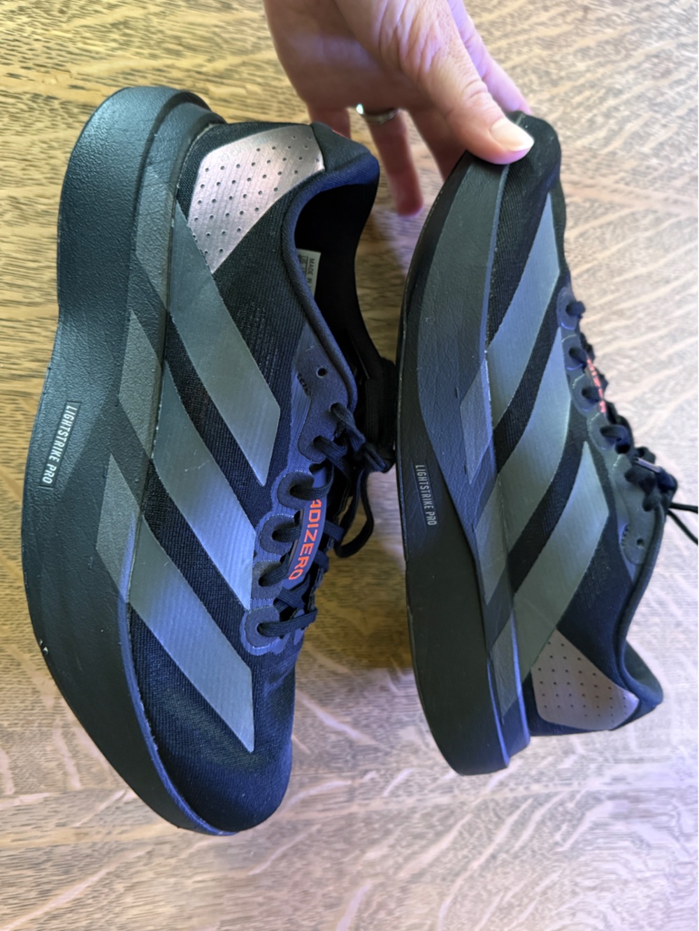 Adidas Adizero Evo SL - size 7.5 women’s

Core Black/Grey Four/Impact Orange - Picture 7 of 8